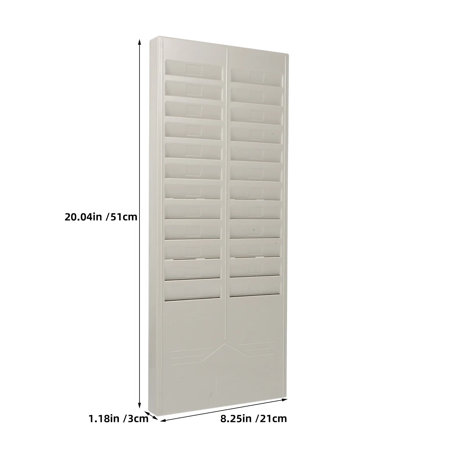 2Pcs Desktop Card Organizer 24-Slot Attendance Card Storage Rack for Office Warehouse Employee Badge Display Holder