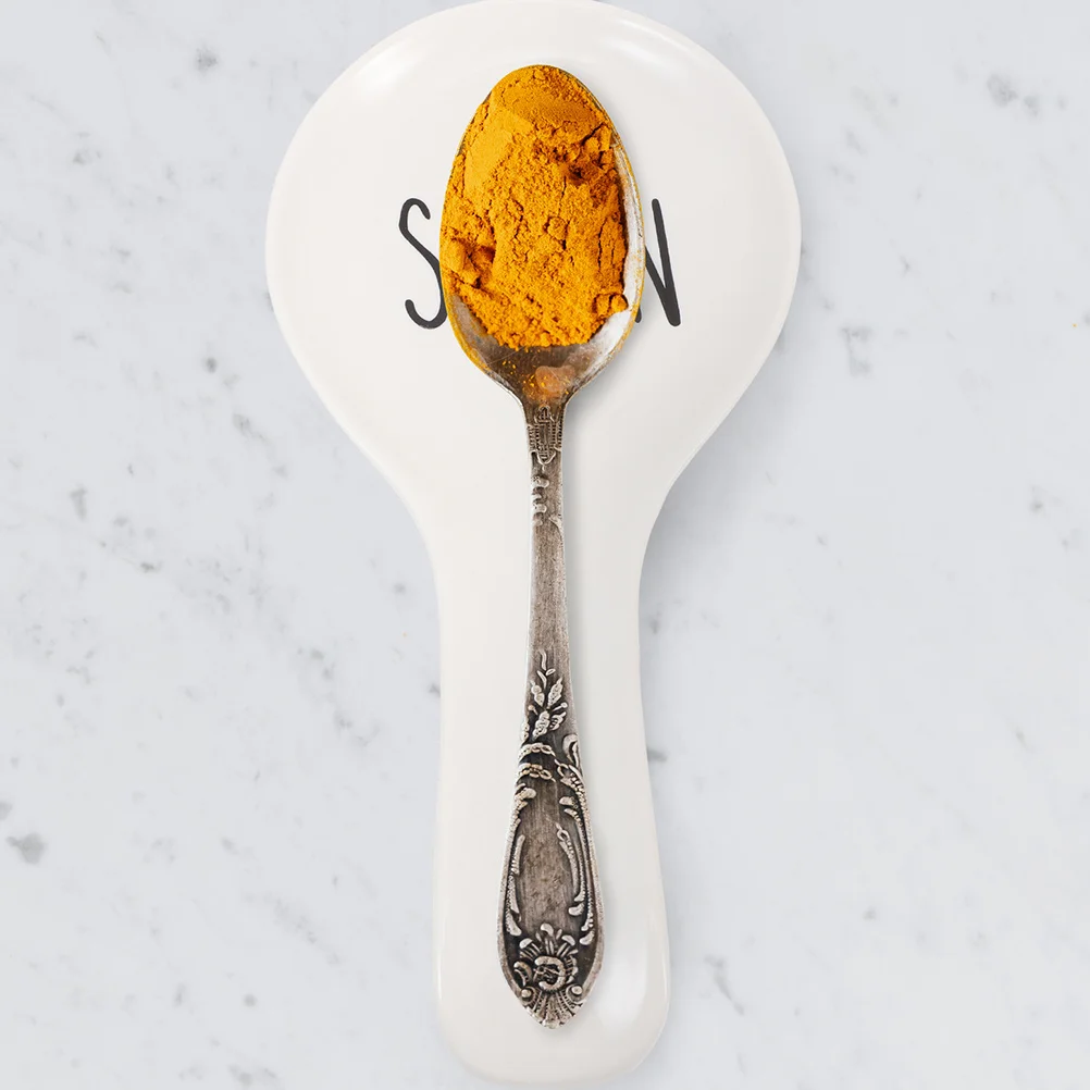 

Ceramic Spoon Holder Kitchen Counter Rack Multi-Functional Coffee Spoon Rest Cooking Utensil Organizer Coffee Bar Accessories