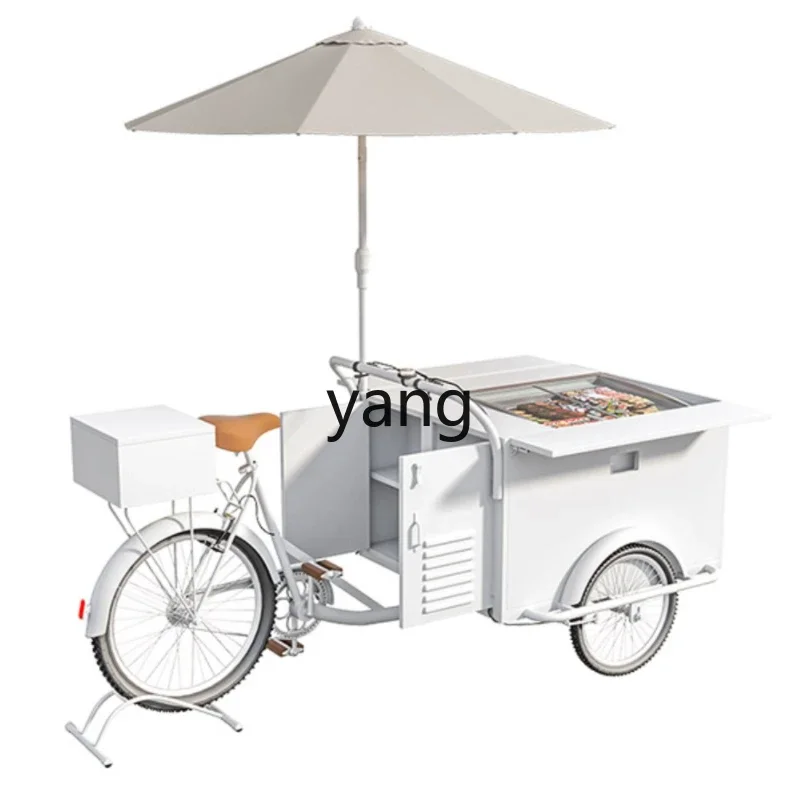 LHH  Mobile Riding Backwards Donkey Selling Ice Cream Dining Cart Display Cabinet Multifunctional Shopping Mall Display