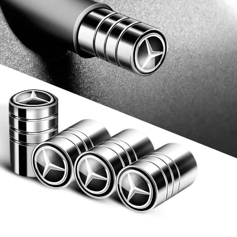 Car Tire Valve caps Emblem metal Cap Case For Mercedes Benz B/C/E/S Class A Class C200L GLC GLE CLA accessories Car Styling