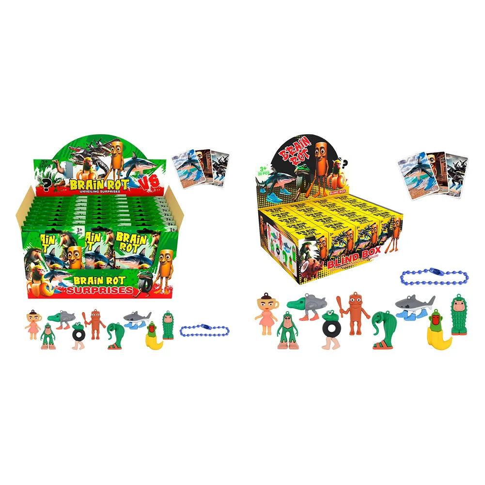 Action Figures Giocattolo Portachiavi 3D Stampato Tung Tung Tung Ciondolo Appeso Tungtung Chiavi Auto Anello per Borse Ciondolo Decor Regalo