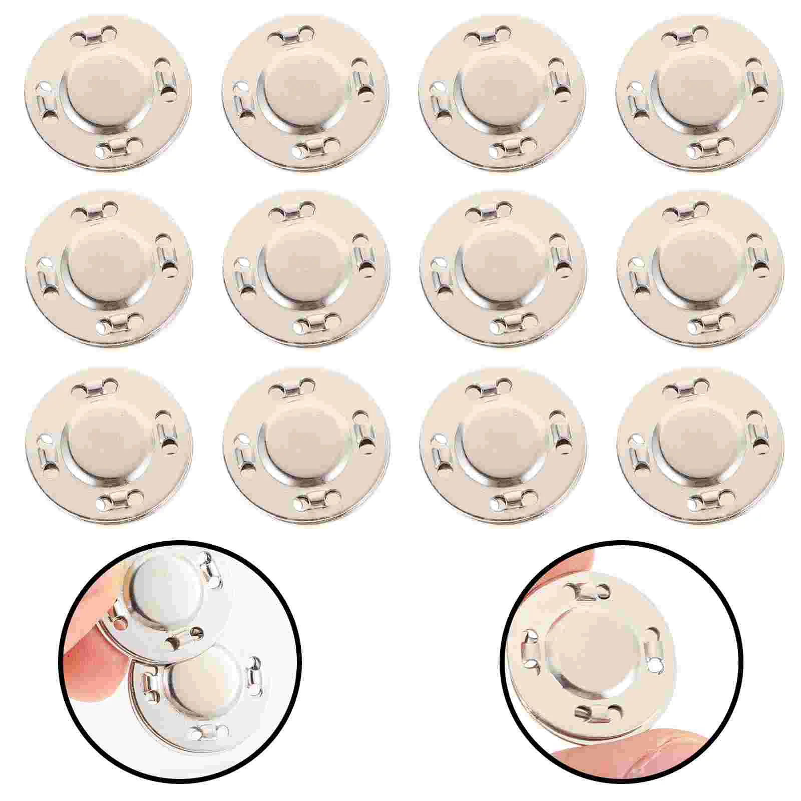 

12 Pairs Fasteners for Crafts Magnet Buckle Bag Clasp Magnetic Snaps Metal Clothing DIY Ornaments