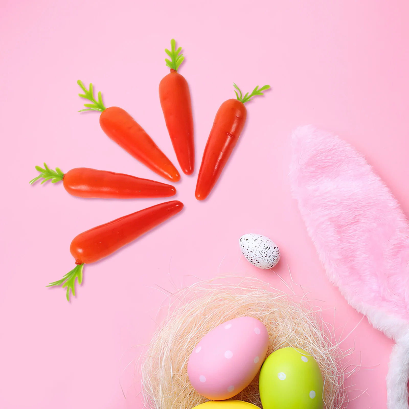 

Artificial Carrot Realistic Simulation Home Kitchen Decor Fake Vegetable with Green Leaves Garden Decoration for Party