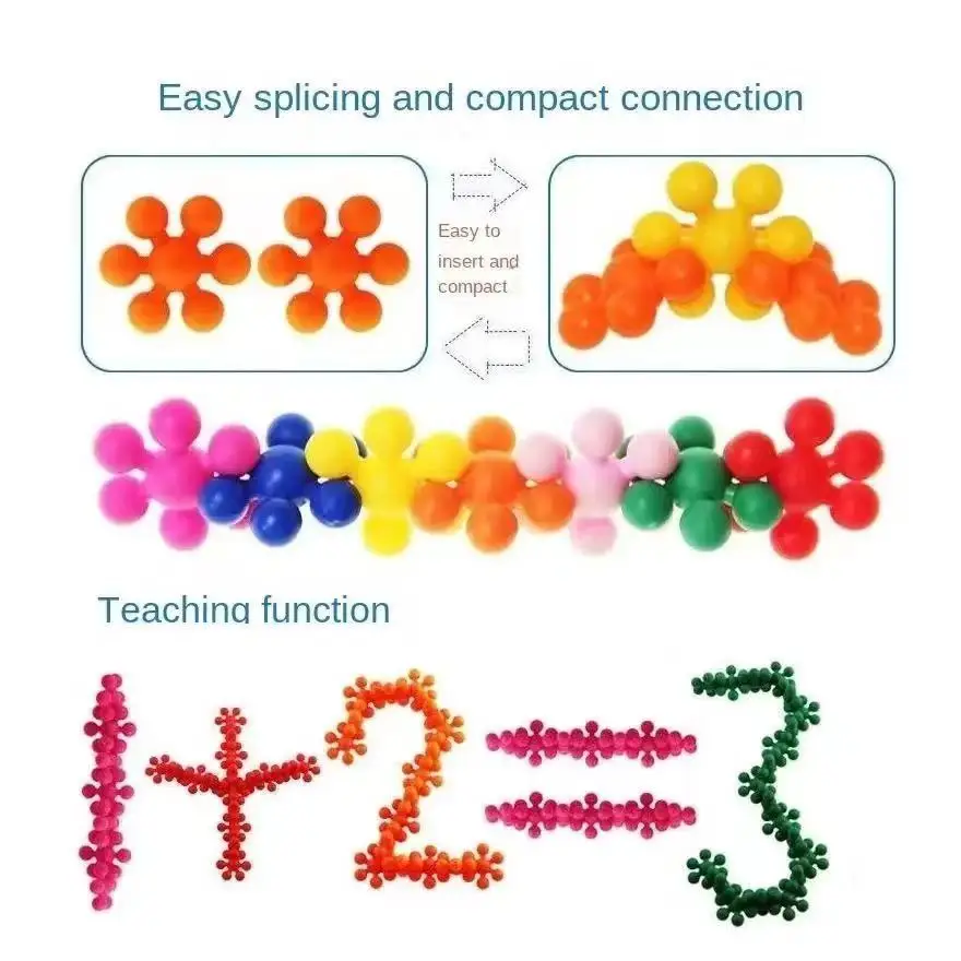 60/200PCS 3D Plum Building Blocks set Toys Snowflake Building Blocks giocattoli blocchi educativi fai da te Puzzle giocattoli per bambini Boy Girl Gifts