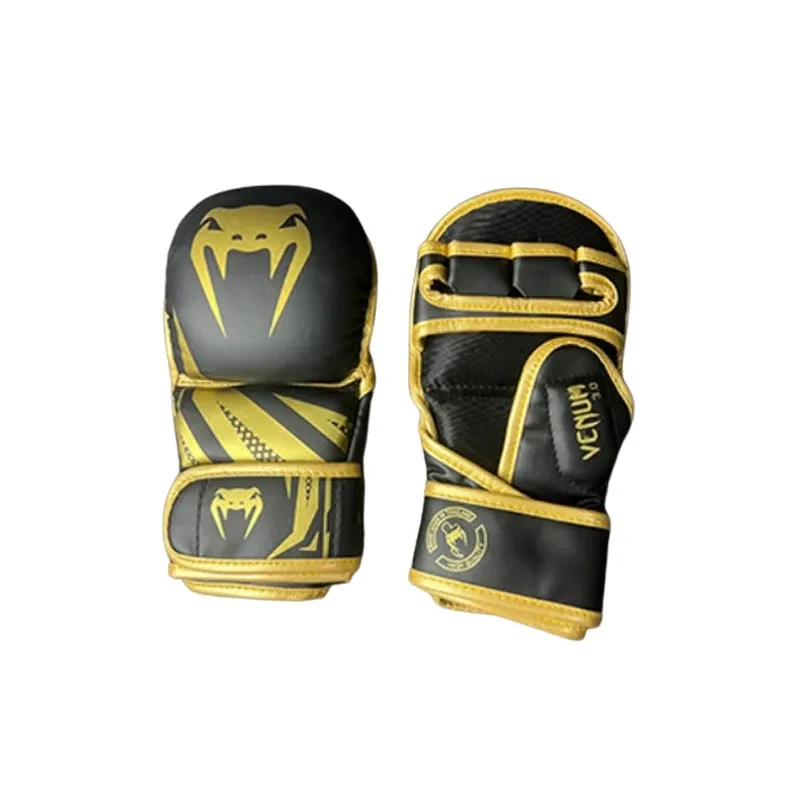 Guantes de boxeo transpirables, guantes de medio dedo, Sanda Fighting y Fighting