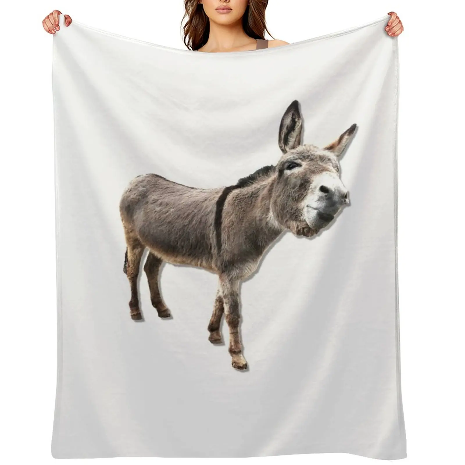 Sassy Burro/Donkey With Judgmental Face Throw Blanket Blankets For Bed for winter Tourist Vintage Blankets