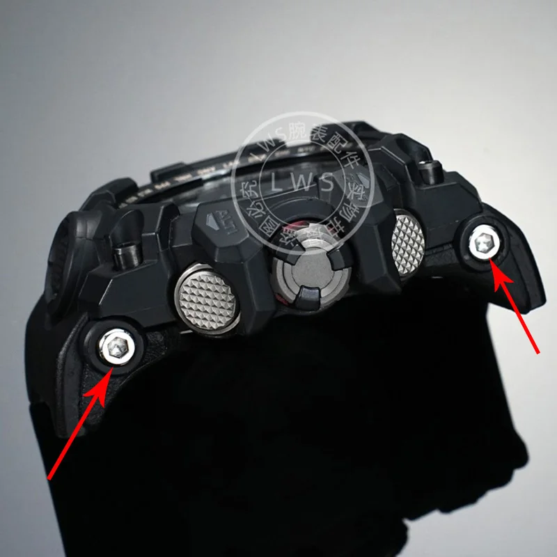 مسامير جانبية لساعة كاسيو GWG-1000 GWG-1000GB حافظة كبيرة من الطين وحزام خاص برغي تثبيت دبوس العمود الجانبي مع أداة