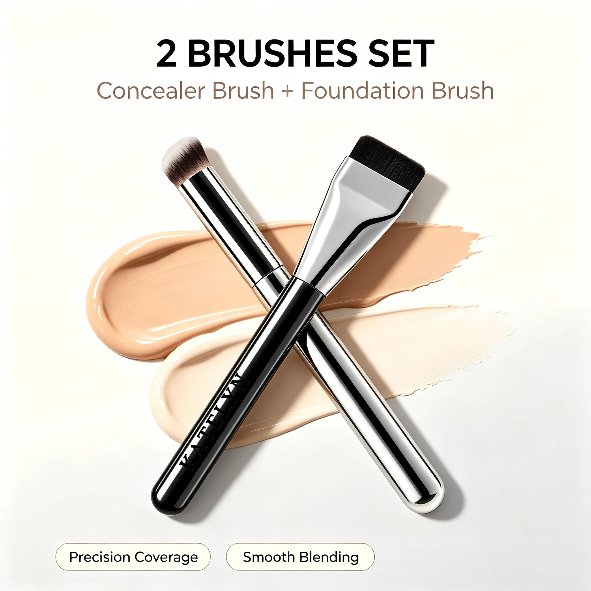 Foundation Concealer Brush Premium Contour Blusher Brushes Flawless Under Eye Dense Face Makeup Brush For Blending
