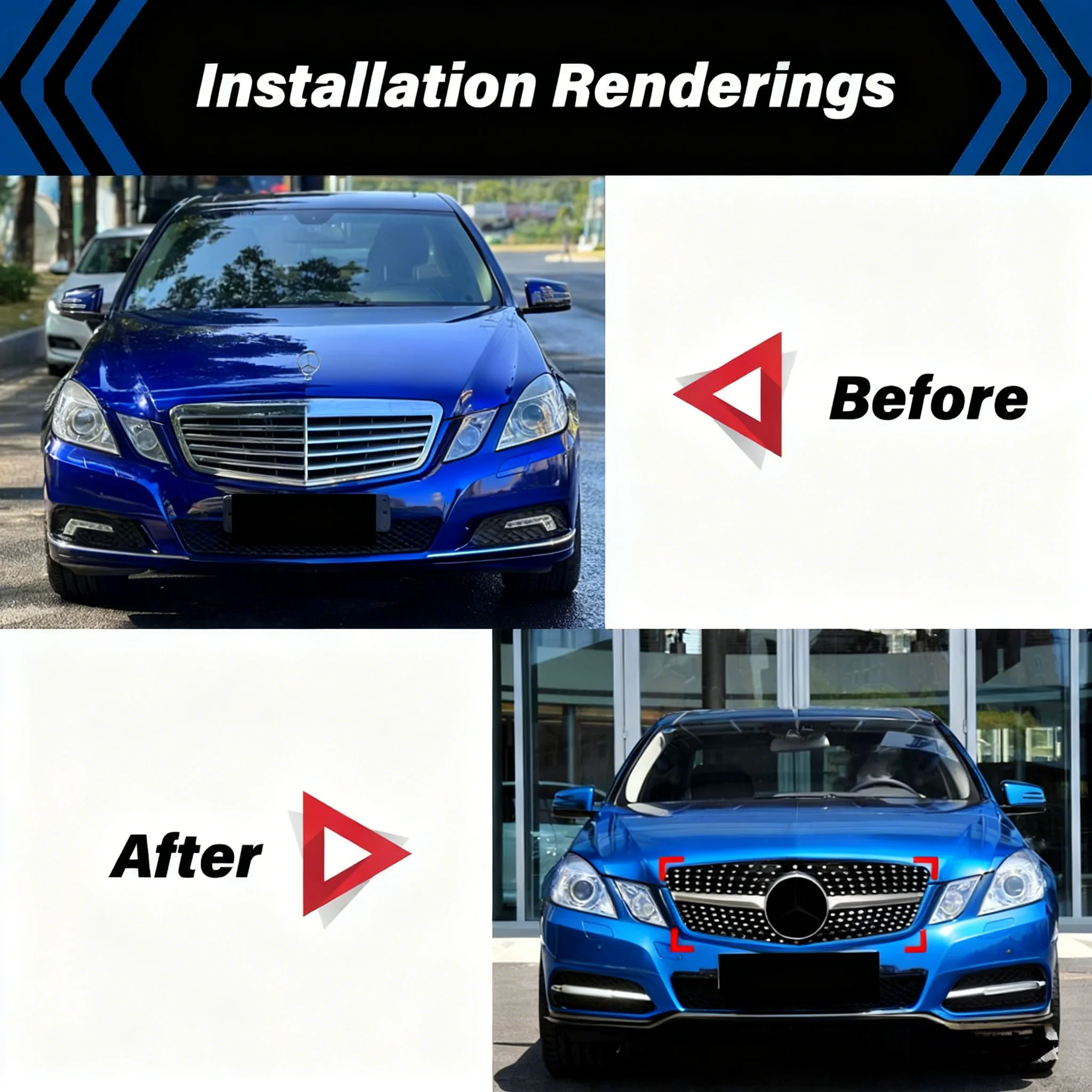 

Для Mercedes Benz E Class W212 E200 E250 E300 E350 E400 2009 2010 2011 2012 2013 Передняя гоночная решетка радиатора Воздухозаборная решетка