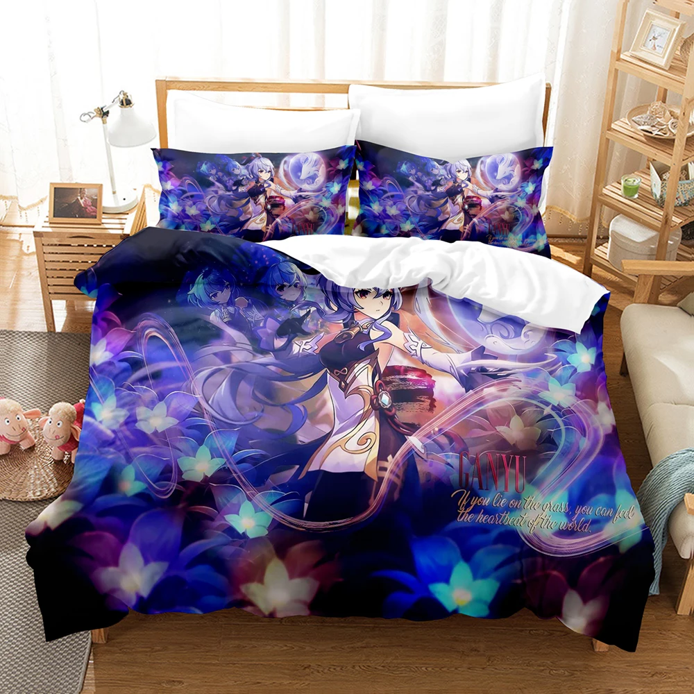 

Genshin Impact Bedding Set Queen Bedding Duvet Cover Set Bedding Set Bed Cover Cotton Queen Bedroom Bed Cover Bed Set Bedding