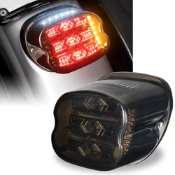 POVTOR 1PCS Waterproof LED Tail  Light with Turn Signal Smoke Lens Rear Light for Harley Road King Tour Glides Road