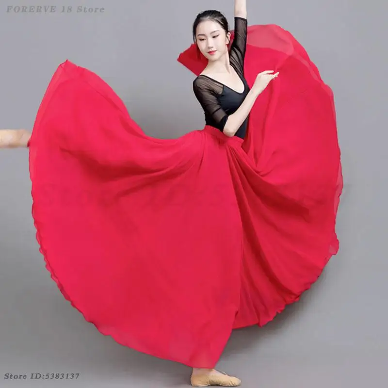 Faldas de danza del vientre para mujer, falda de Flamenco español, traje de danza clásica, ropa de actuación en equipo, falda tibetana Uyghur Yi