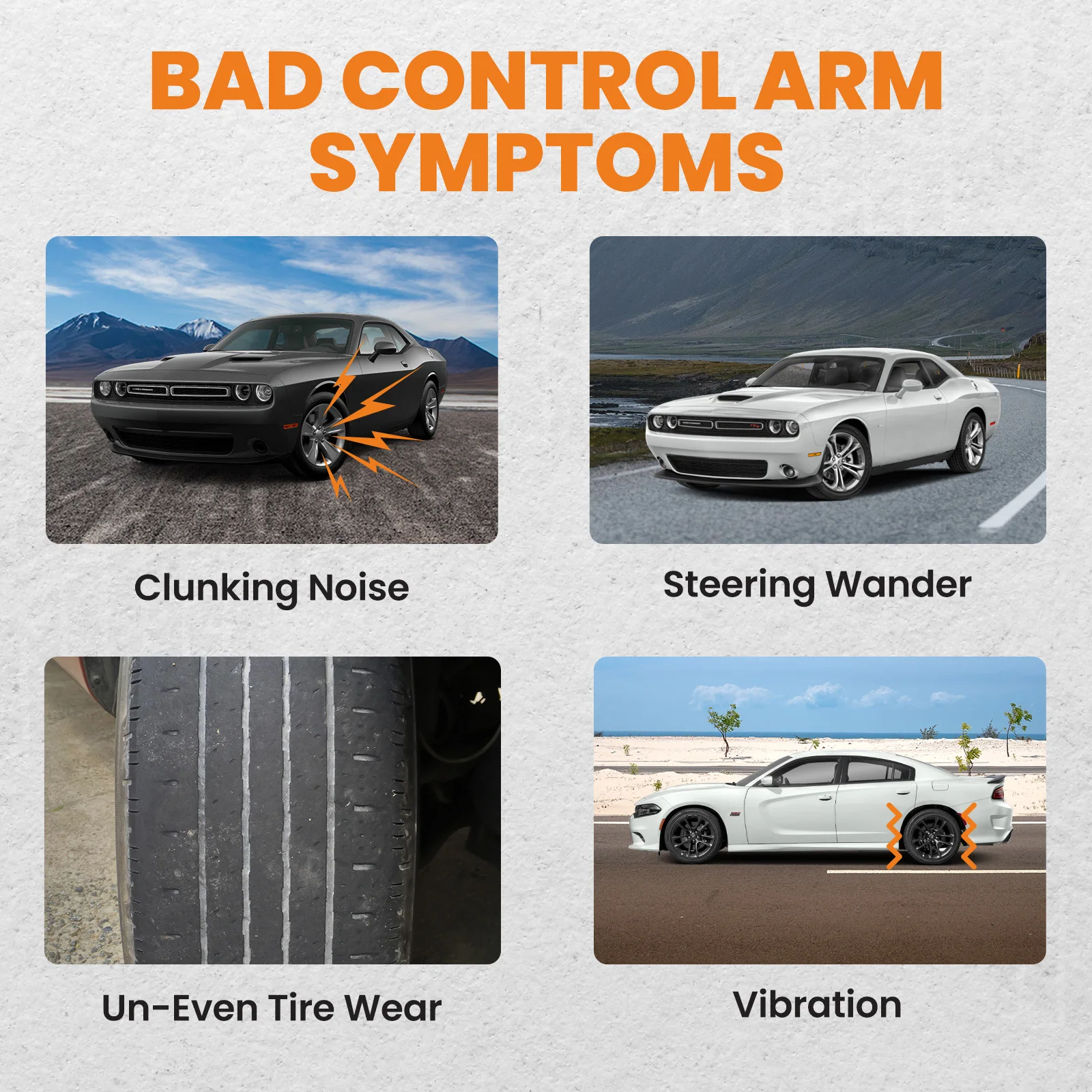 닷지 충전기 2011-2019 RWD K용 전면 컨트롤 암 스웨이 바 타이로드 16개 010536    K 620178 , K 010536   K 010535   K 010534