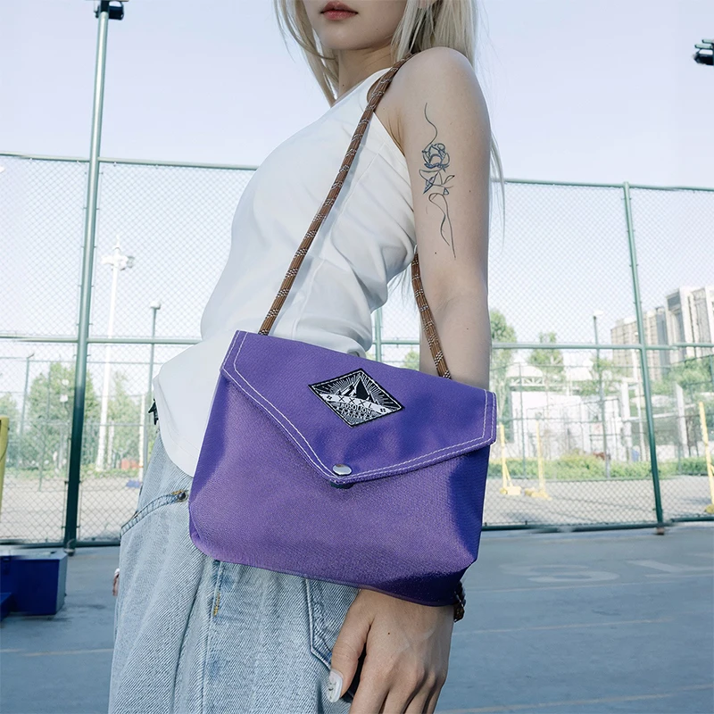 

Женская сумка через плечо, модные сумки через плечо из ткани Оксфорд, универсальный дизайн конверта с откидной крышкой, повседневная корейская сумка, сумка для мобильного телефона