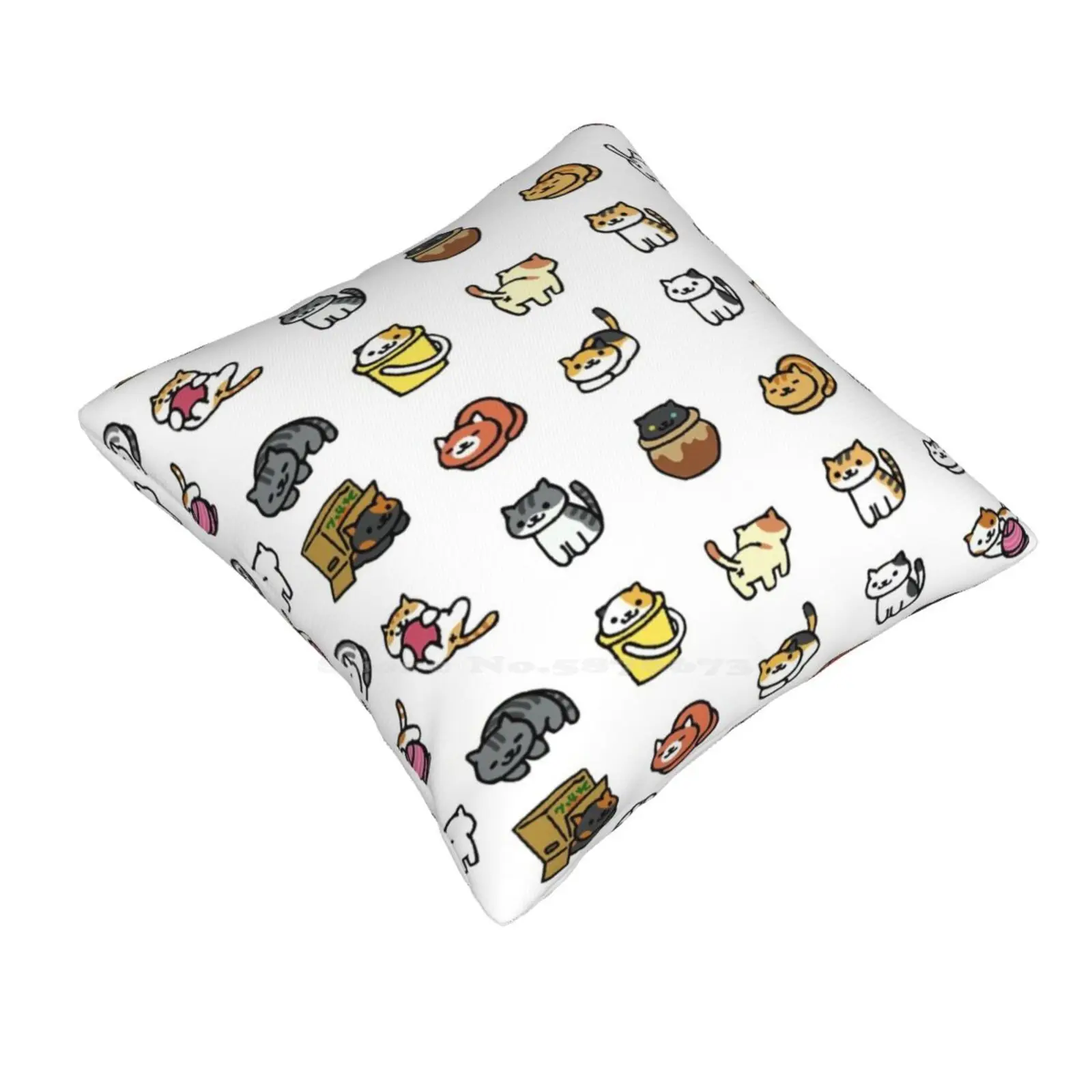 Neko Atsume Soft Comfortable Pillowcase Japanese Neko Atsume Game App Kitty Cute Phone Cats