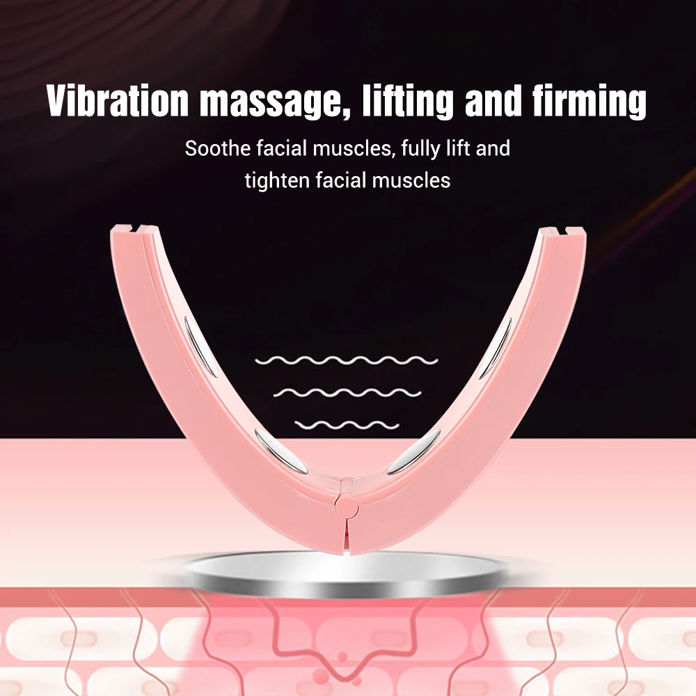 อุปกรณ์ยกกระชับใบหน้า V-face ไฟฟ้า บำบัดด้วยแสงความร้อน ไมโครเคอร์เรนท์ กระชับผิว กำจัดคางสองชั้น เครื่องนวดหน้ากระชับสัดส่วน