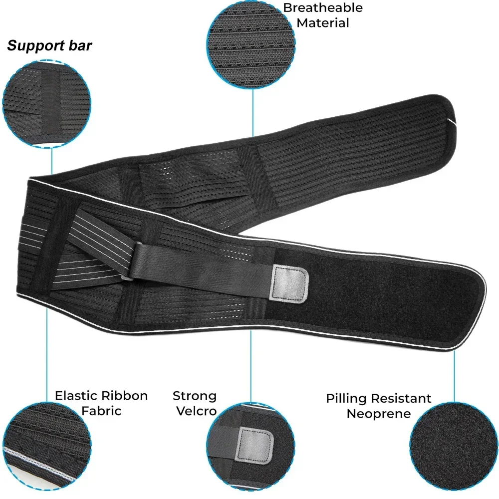 1PCS Lightweight Back Brace for Lower Back Pain – Breathable Mesh Design & Adjustable Straps-Ideal for Men & Women Under Clothes
