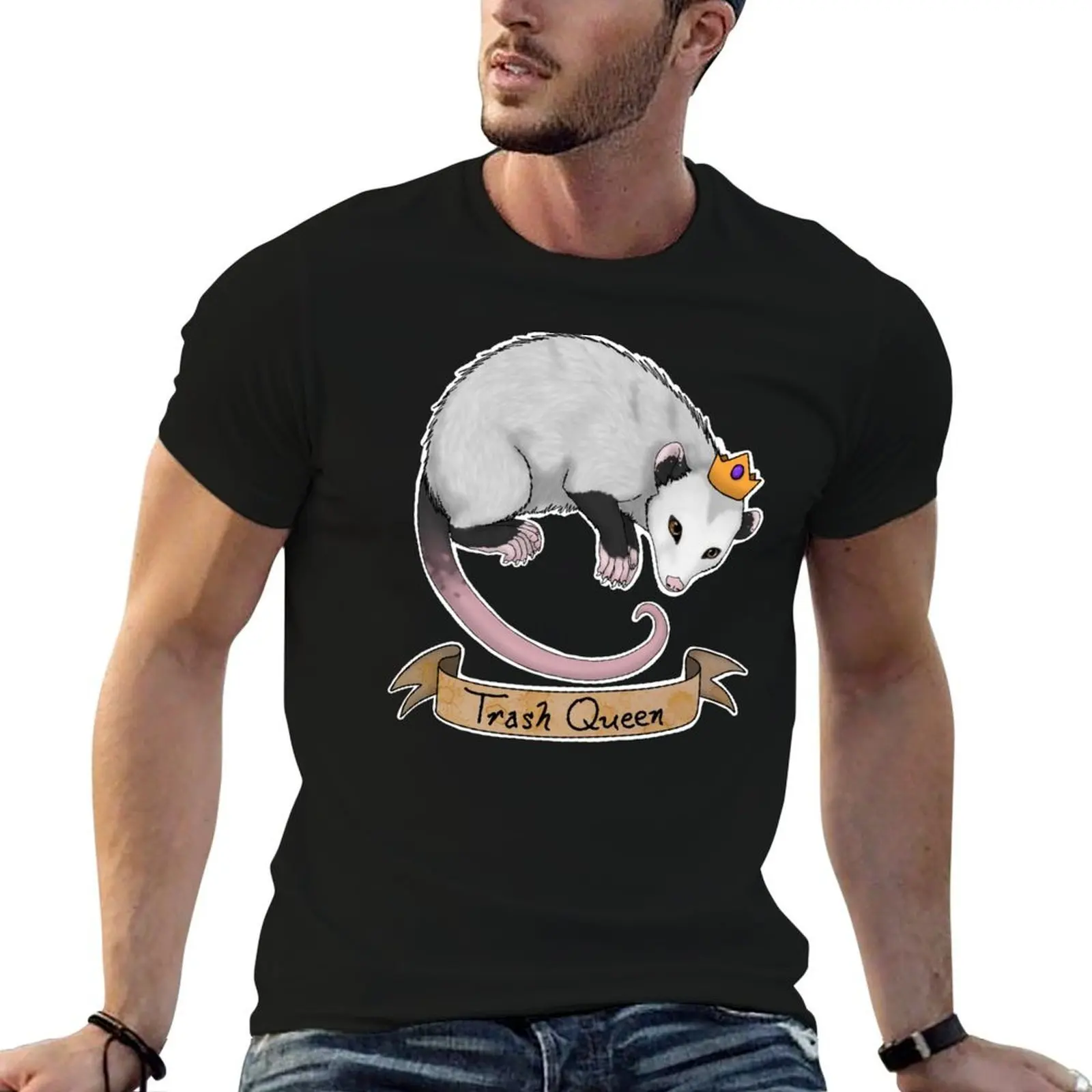 Trash Queen Opossum Possum T-Shirt Funny t-shirts man t shirt men workout shirt