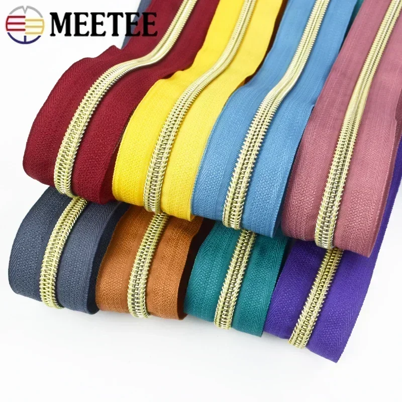 5/10/20M 5# Sewing Zippers Nylon Zipper for Bag Long Chain Coil Roll Zips By The Meter Garment Repair Kit DIY Accessories