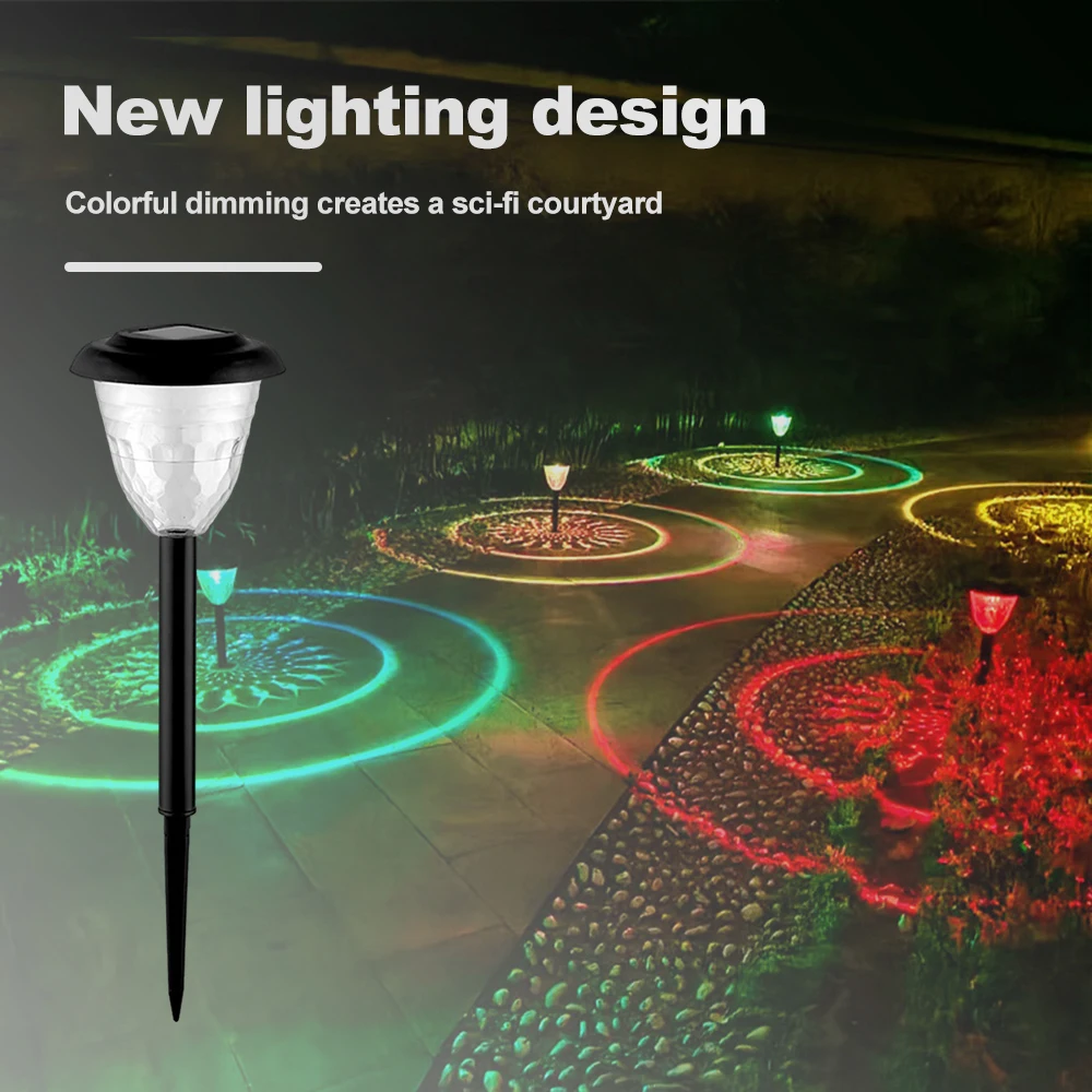 

Outdoor Solar Charging Powered Walkway Lights Floor Plug Light Waterproof Garden Decorative Ground Lamp For Porch Yard Lawn