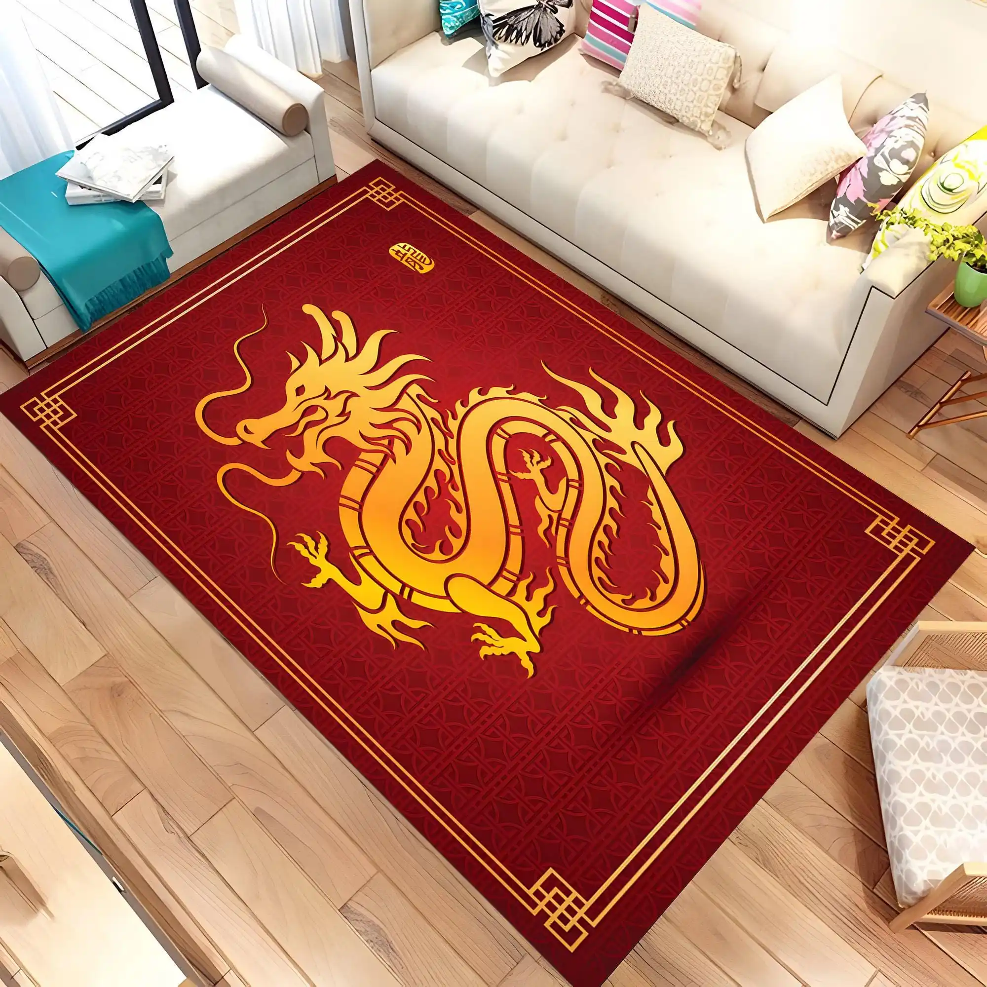 Dark Purple Gold Snake Line Art graphics Rug,Living Room Sofa rug Bedside Bedroom Entry Door Mat,Non Slip Rug,Gift