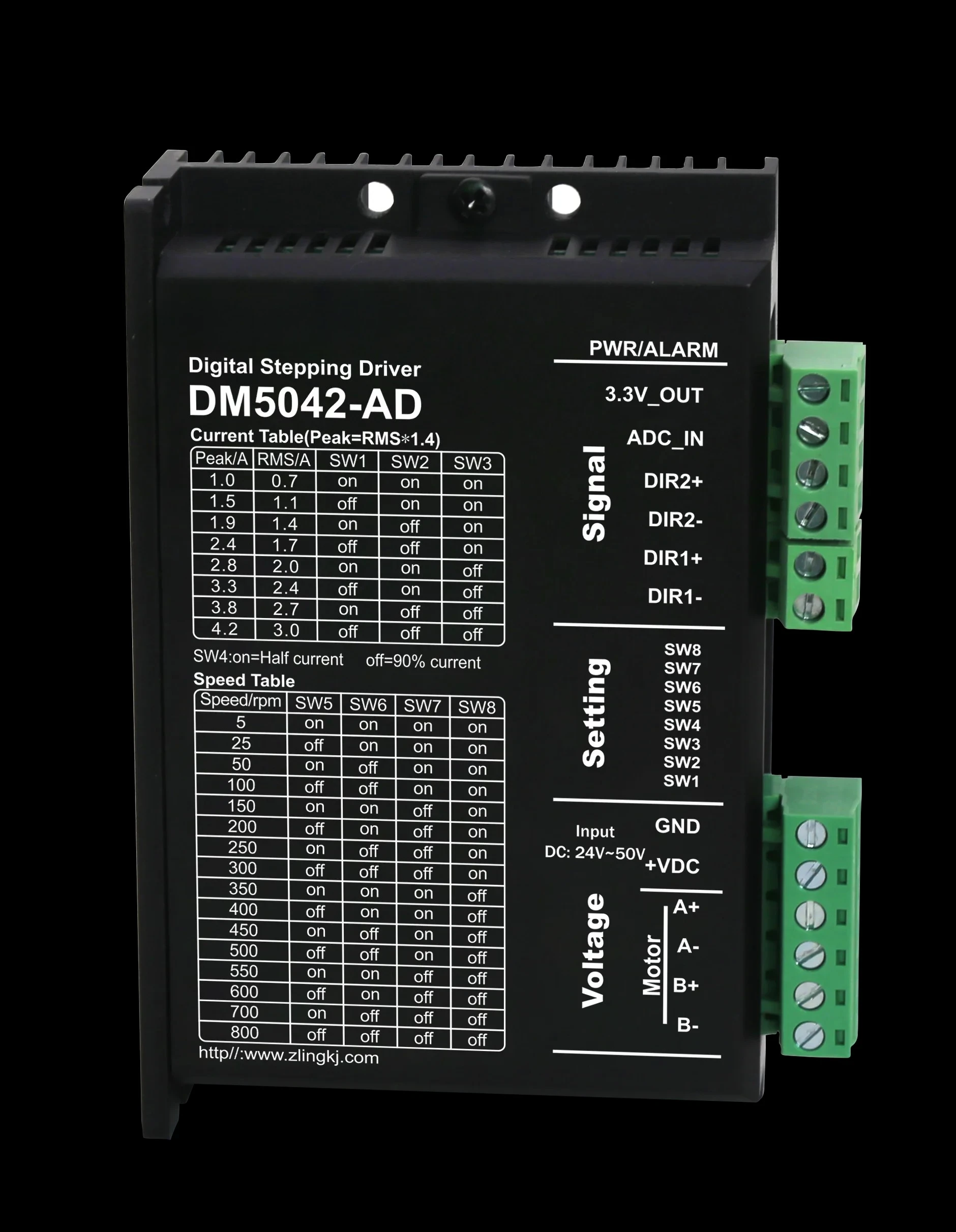 2 Phase 17 23 DM5042-AD 24-50V DC 1-4.2A Digital Analog Control Speed Potentiometer Stepper Motor Driver For CNC
