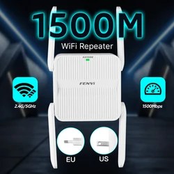 1500Mbps Wireless WiFi Repeater 5G WiFi Repeater Communication Amplifier Signal 2.4Ghz 5G AP Router Wifi Extender Booster