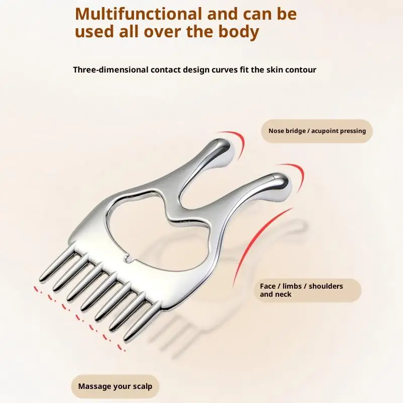 

1 шт., массажные инструменты Гуа Ша из цинкового сплава, скребковый нож-массажер для расслабляющей мягкой ткани, снижения головы, шеи, боли в спине