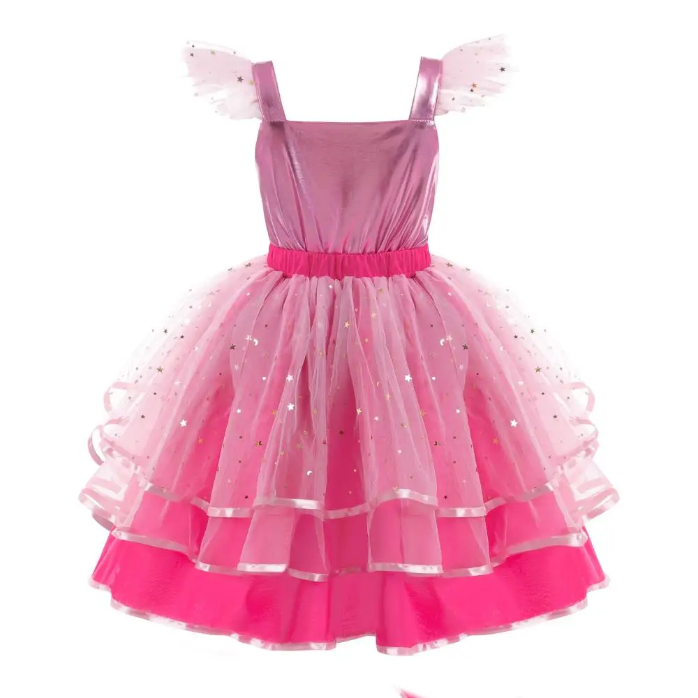 Children\'s Carnival Costumes Girl Pink Princess Dress Birthday Party Dresses Halloween Cosplay Costume Summer Clothing