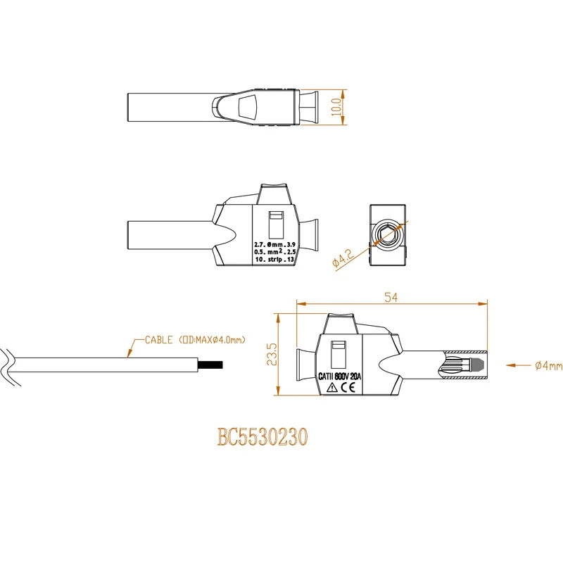 Multimeter Test Leads Quick Connect Plug  High Quality Welding Free Wiring Socket 4mm Interface Multimeter Cable Free Shipping