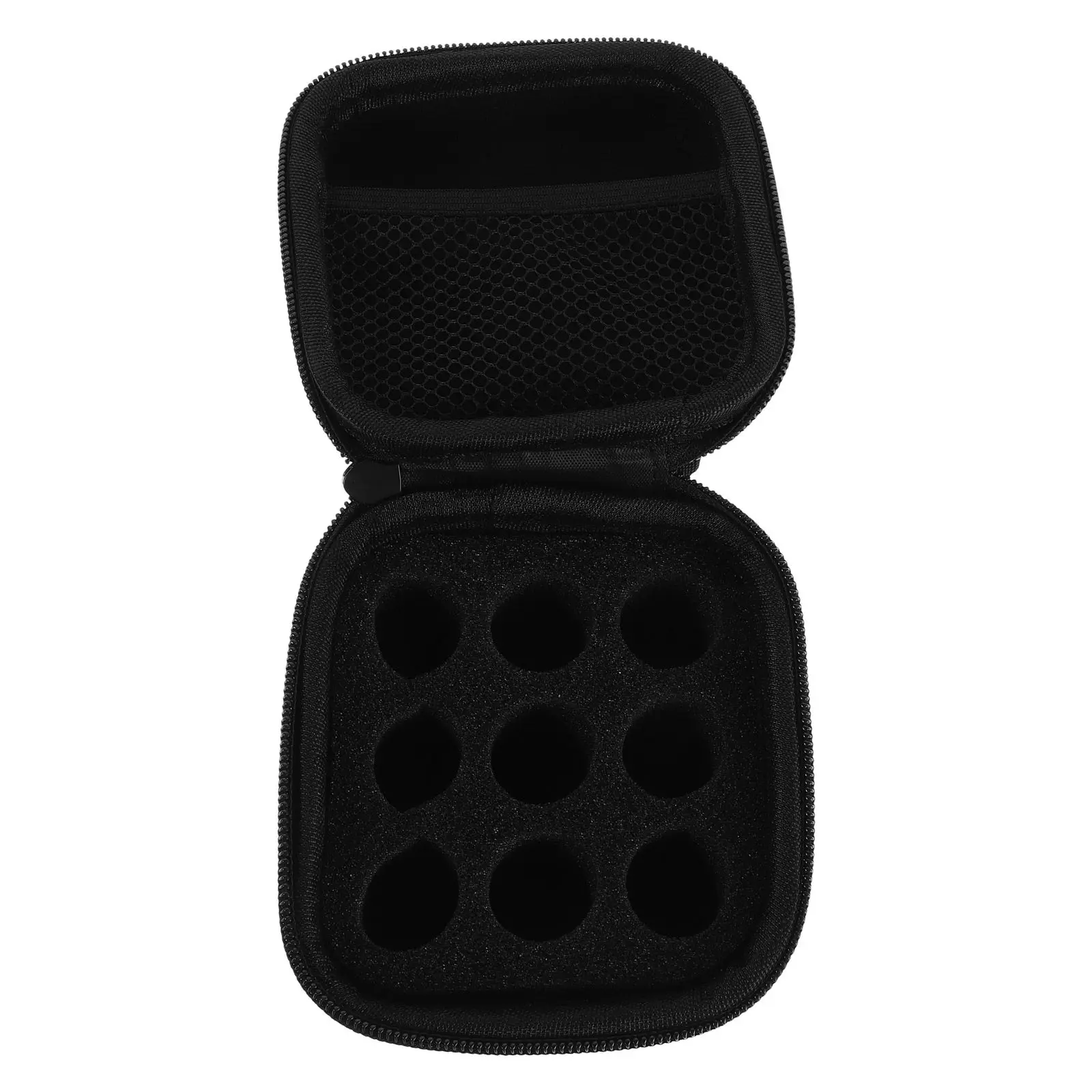 Black Insulin Vial Organizer Case 9-Slot Storage for 10Ml Vials Portable Travel Medication Case Diabetic Supplies Holder