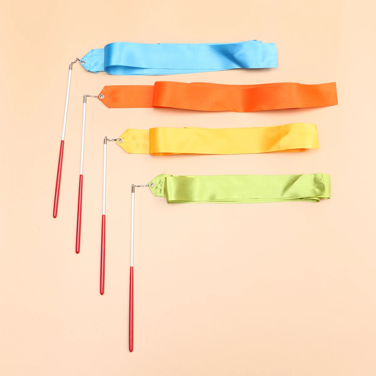 

8pcs Colorful Rhythmic Gymnastics Ribbons Dancing Streamers For Chinese Oriental Dance Circus Skill Exercise Training Body