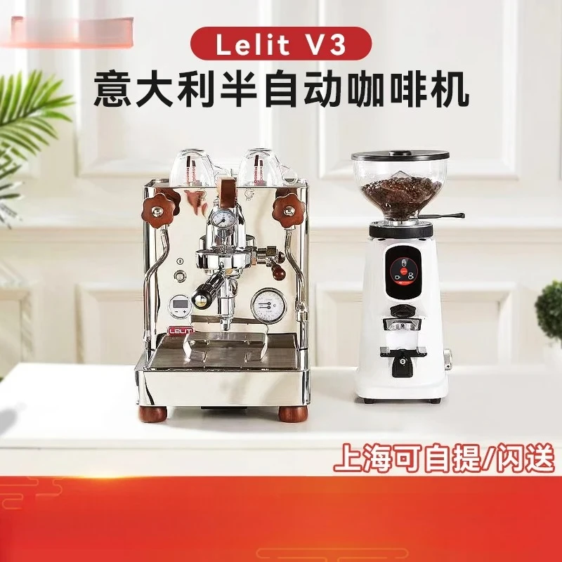 Полуавтоматическая кофемашина с поворотным насосом с двойным бойлером и циферблатом переменного давления