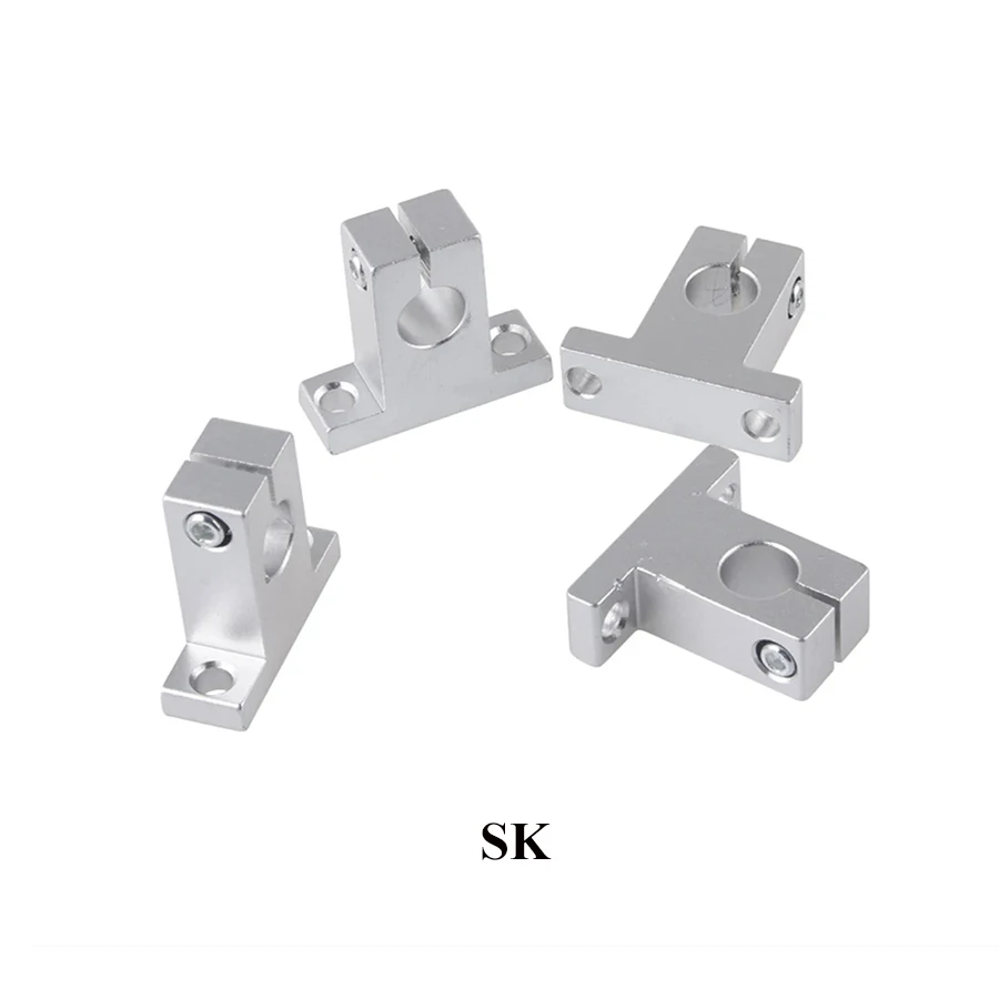 Linear Guide Rail Set OD16/20/25/30/35/40/50mm Optical Axis+2PCS SCS Linear Bearing Blocks+2PCS SK Bearing Support For CNC Parts