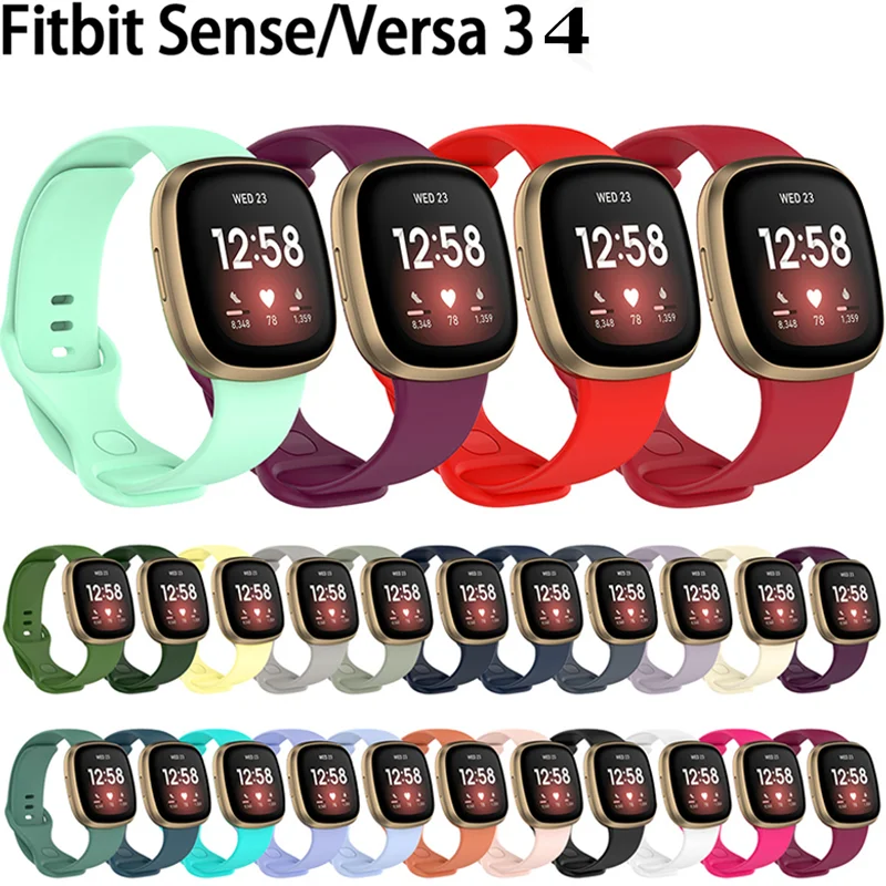 Kolorowy pasek na rękę bransoletka do Fitbit Versa 4 pasek do zegarka z miękkim paskiem Correa dla Fit bit Sense2 Versa 3 paski do zegarków akcesoria