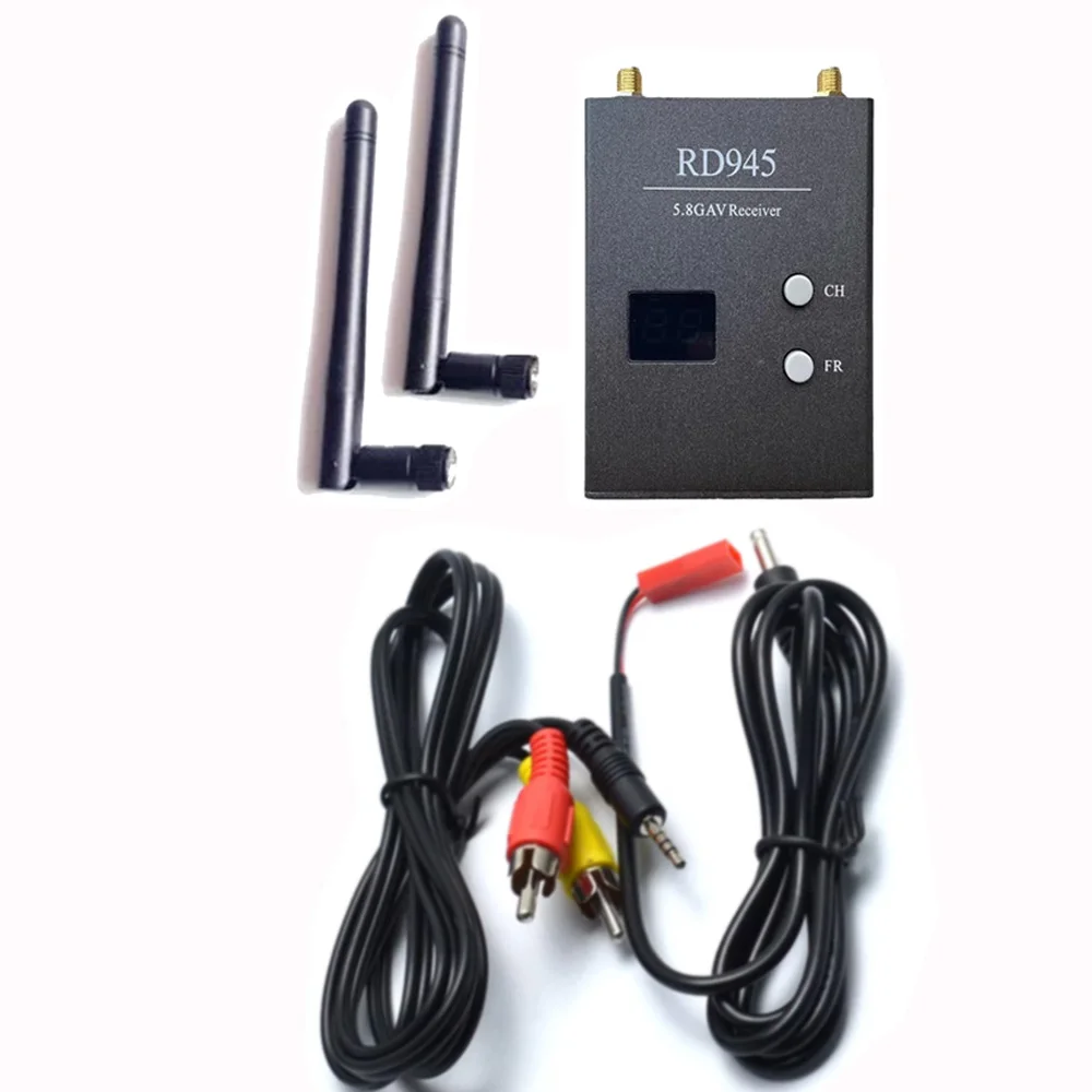 RD945 image transmission Wireless 5.8G 48CH Dual Diversity Receiver With A/V and Power Cables For FPV Racing Drone RC Toys Parts