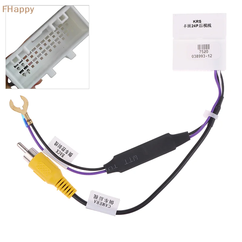 1PC accessori fai da te 24pin uscita Video per fotocamera automatica uscita telecamera retromarcia per Auto cavo adattatore Video