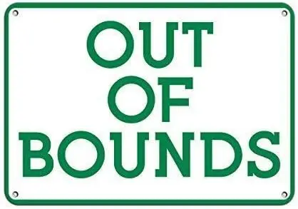 New Metal Sign Aluminum Sign Out of Bounds Activity Sign Golf Sign Metal Sign Plaque Poster 8X12 Inch sign