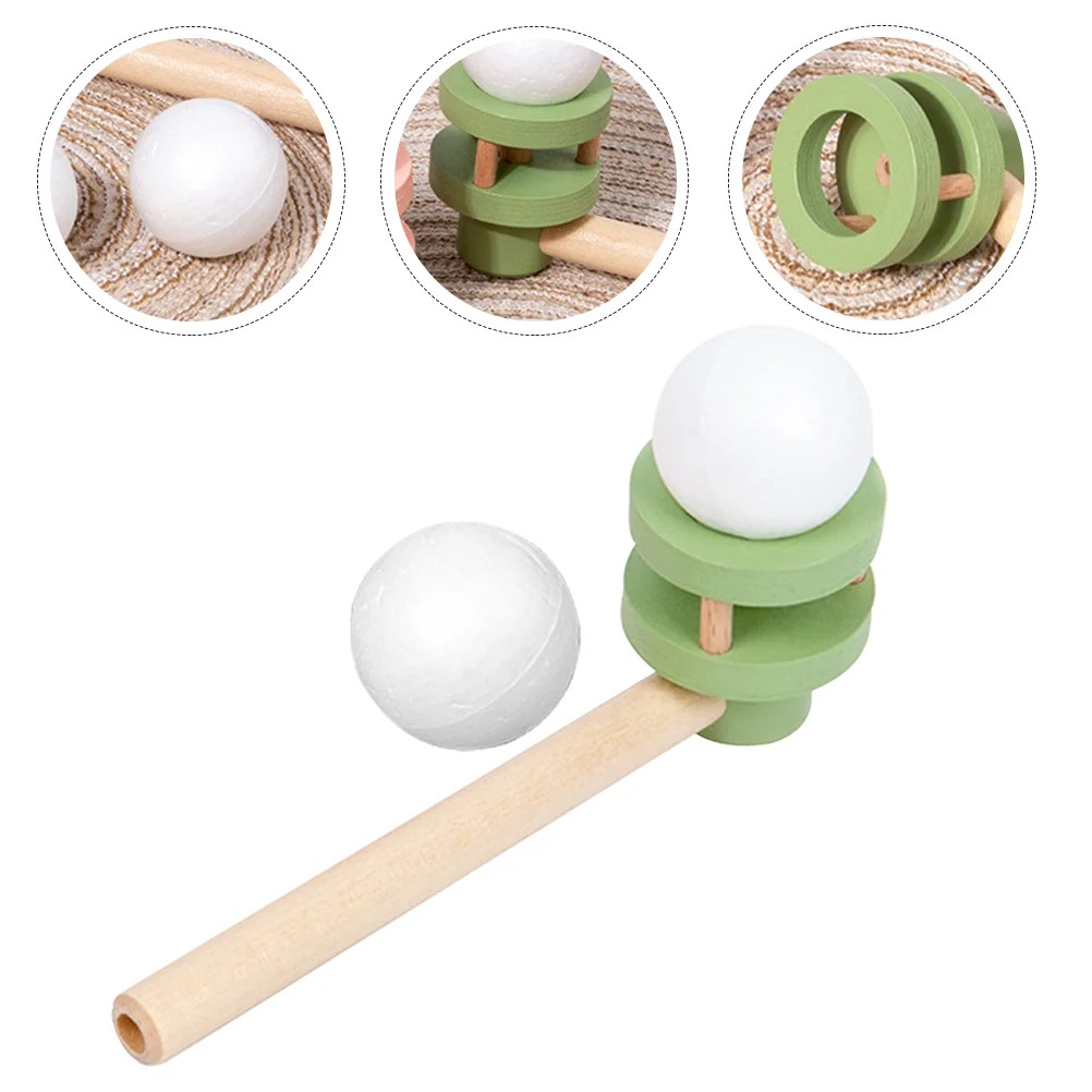 Jouet de soufflage de balle IkPipe flottant drôle pour enfants, les petits jouets de soufflage, jouets classiques pour enfants, jeu de souffleur en mousse de bois