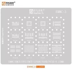 BGA Reballing Stencil for EMMC EMCP/UFS LPDDR NAND RAM PCIE Flash Memory BGA297 BGA153 BGA254 BGA162 BGA169 BGA186 BGA221 254