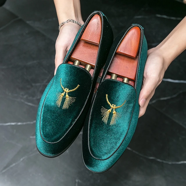 Emerald green fashion designer shoes