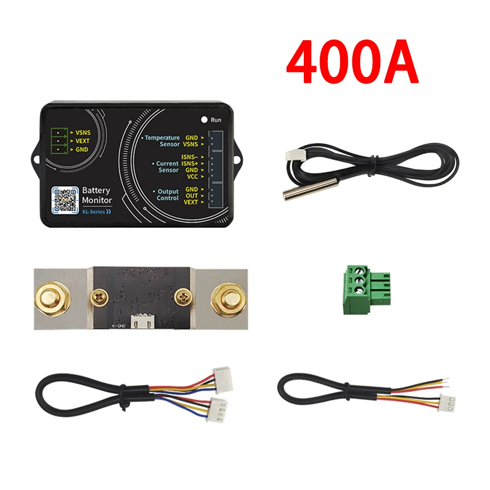 Battery Monitor Bluetooth KL-F DC 0-120V 0-600A Battery Tester Voltage Current VA Meter Battery Coulomb Meter Capacity Indicator