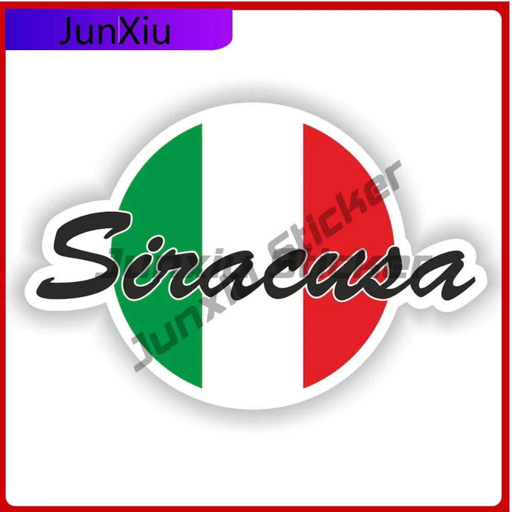 

Siracusa Italy City With National Flag Graphic Vinyl Decal Diy Waterproof Decals Suv Motorcycle Stickers Funny Decoration Access