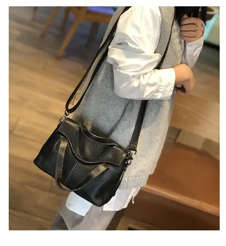 Mini 2025 Spring/Summer Fashion First Layer Soft Cowhide Women's Bag Genuine Leather Tote Bag Retro Versatile Shoulder Small Bag