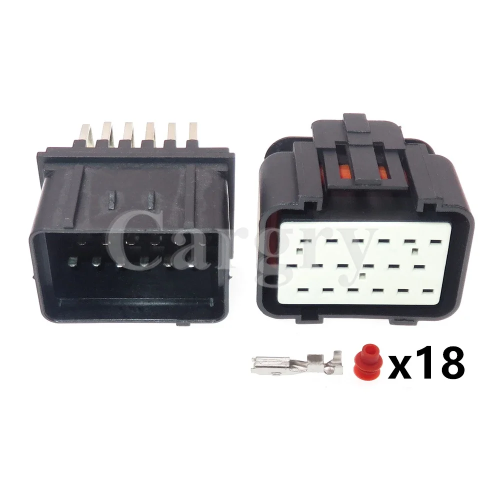 1 Set 18P 344106-1 344107-1 344103-1 AC Assembly Auto Waterproof ECU Socket Car Male Female Electric Wire PCB Connector