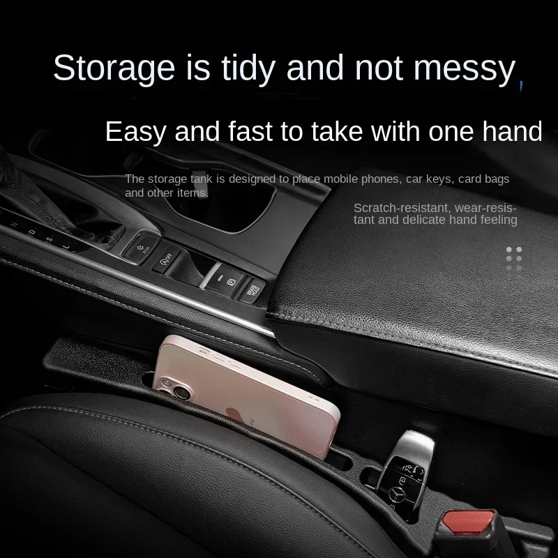 Forbell Car Seat Crevice Storage Box Car Seat Gap Filling Storage Strip Trunk Organizer Gadget Car Accessories Interior 2pc