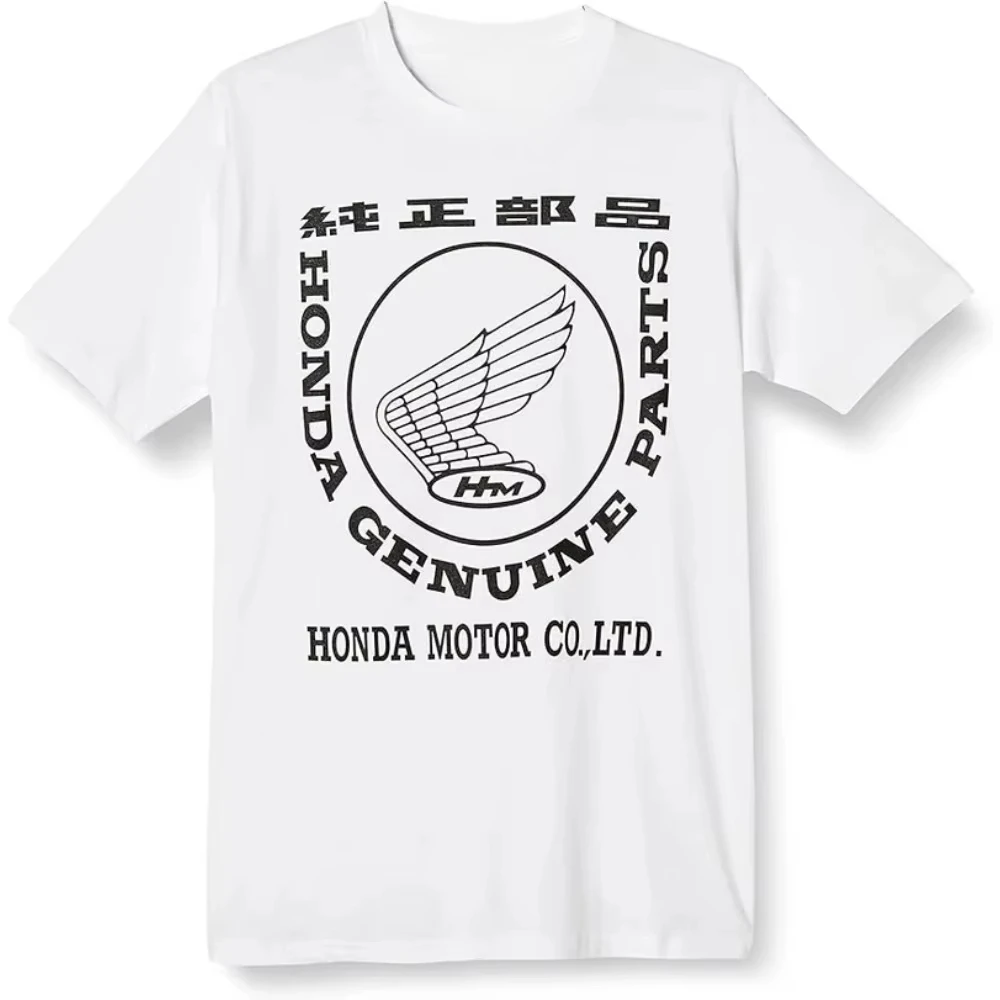 

Модные хиты Honda: мужские и женские футболки с логотипом GENUINE PARTS, летние хлопковые рубашки, весенне-осенние топы для мотогонок