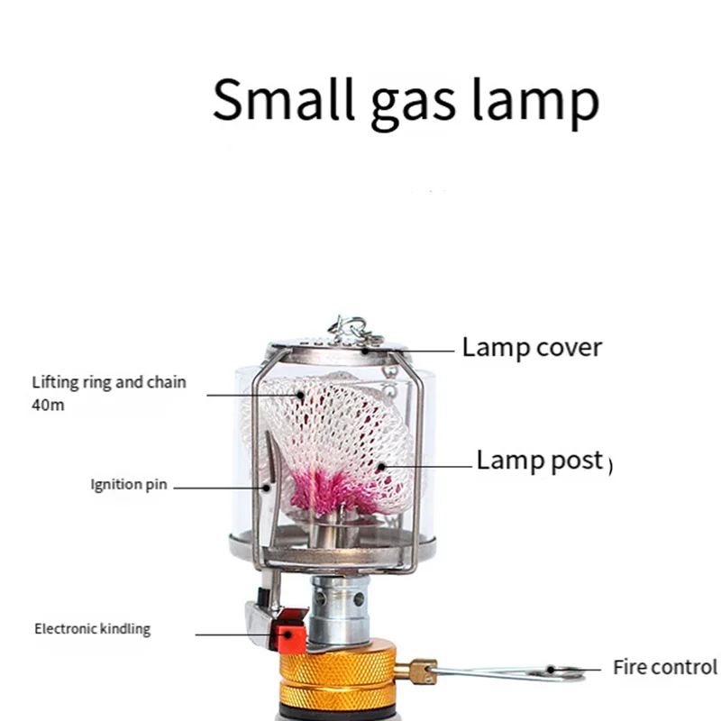 

AB15-Outdoor Camping Lantern Flashlight Hanging Mini Camping Portable Glass Lamp Camping Equipment