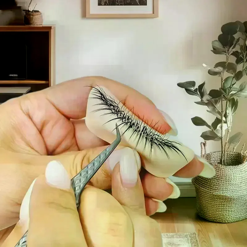 1 قطعة نموذج سيليكون لممارسة الرموش مع ملحقات رمش واقعية ، أداة تمديد الرموش للتدريب قابلة لإعادة الاستخدام #2