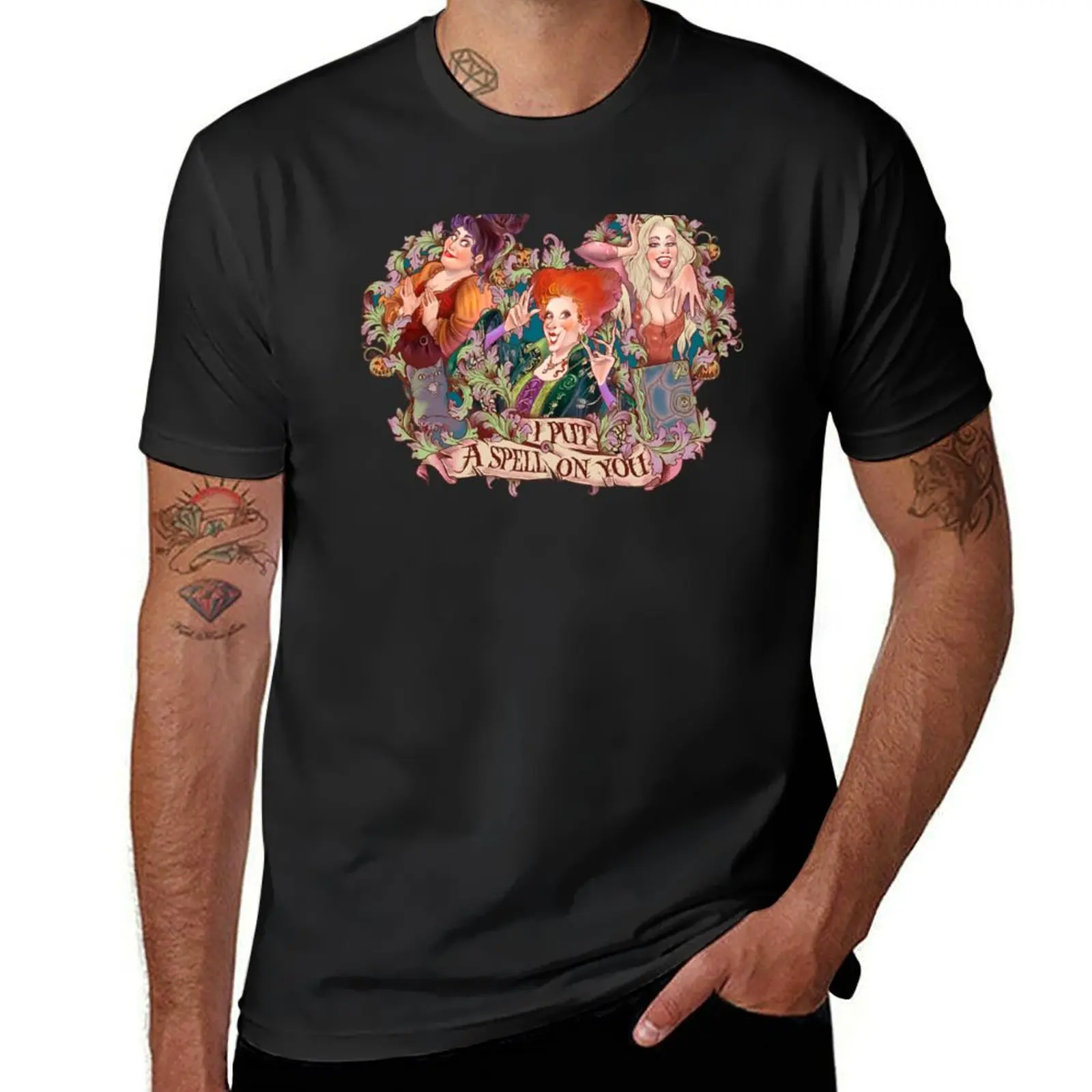 I put a spell on you T-Shirt shirts graphic tees heavyweights sweat blacks men clothing